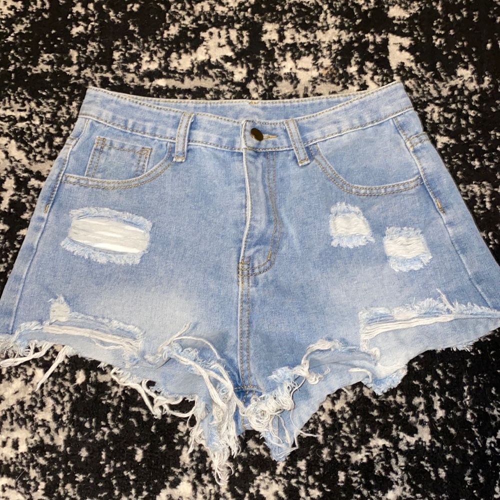 short jean shorts, size med - fits like a 2/4